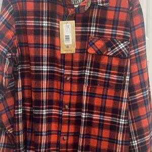 Legendary Whitetails Men's Orange and Blue Plaid Shirt